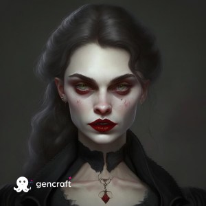 AI generated image of vampire Prudence Hightower